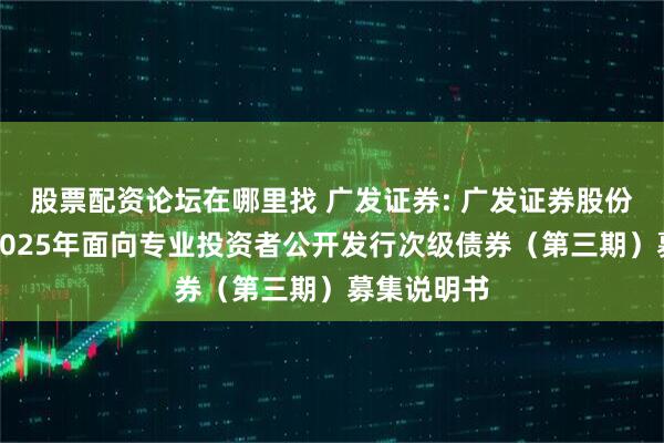 股票配资论坛在哪里找 广发证券: 广发证券股份有限公司2025年面向专业投资者公开发行次级债券（第三期）募集说明书